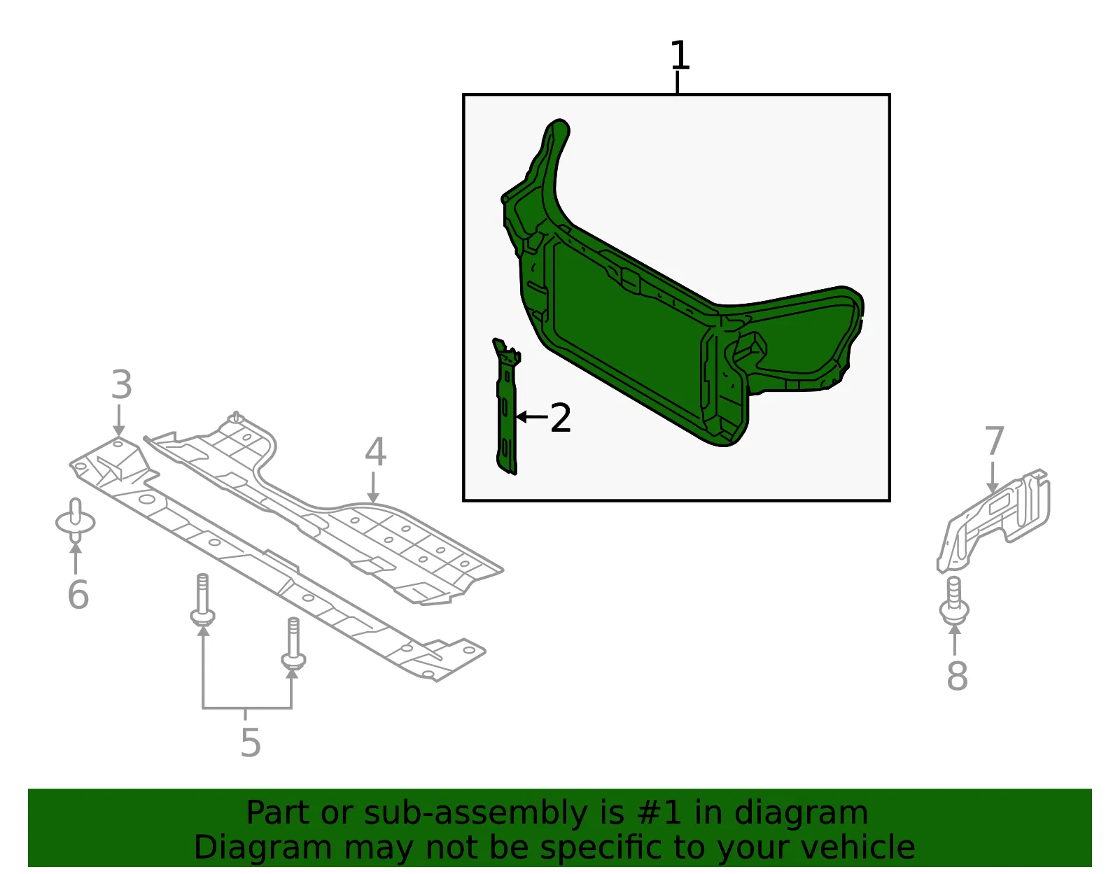 Radiator Support - Kia (64110-1D000) - view 2