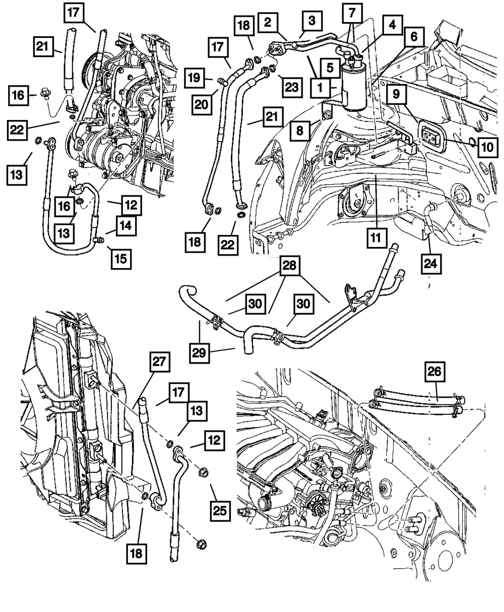 Heater Hose Clamp - Mopar (6506848AA) - view 2
