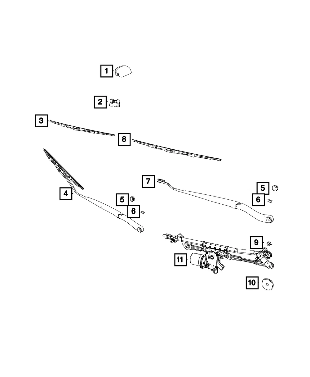 Front Wiper Blade, Right - Mopar (68028442AA) - view 6