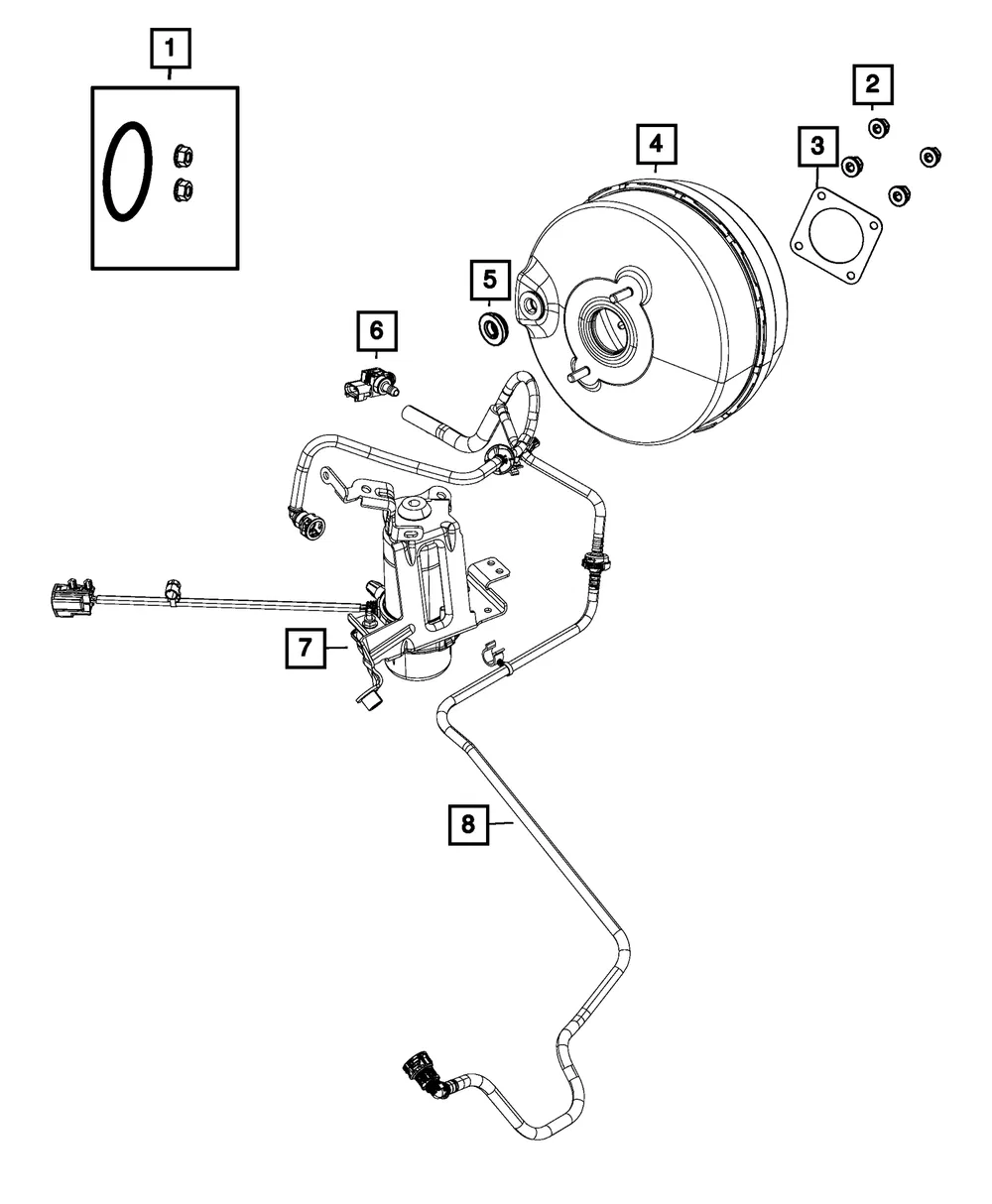 Power Brake Booster - Mopar (68488303ac)
