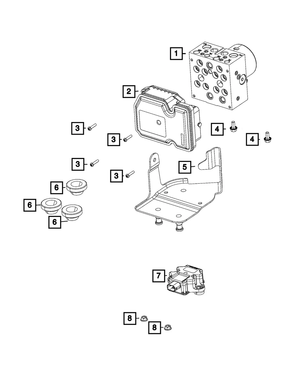 Anti-Lock Brake System Module - Mopar (68526616ad)