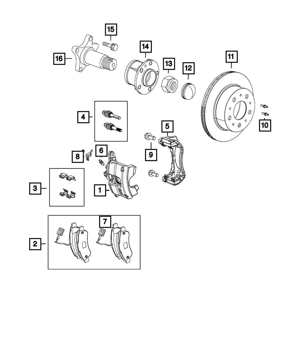 Disc Brake Pad Kit - Mopar (68351872aa)