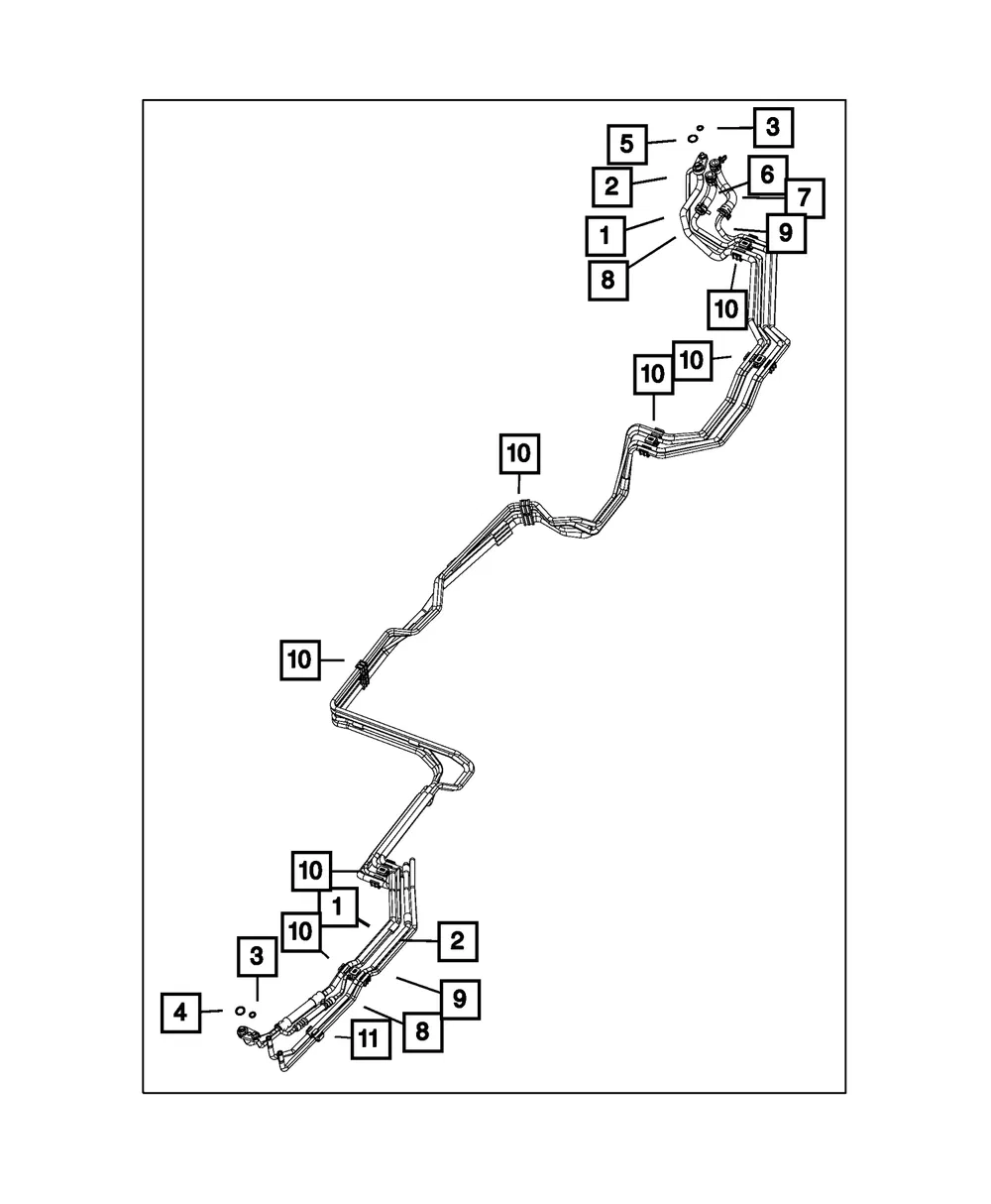 Heater Return Hose - Mopar (68103036AA) - view 2