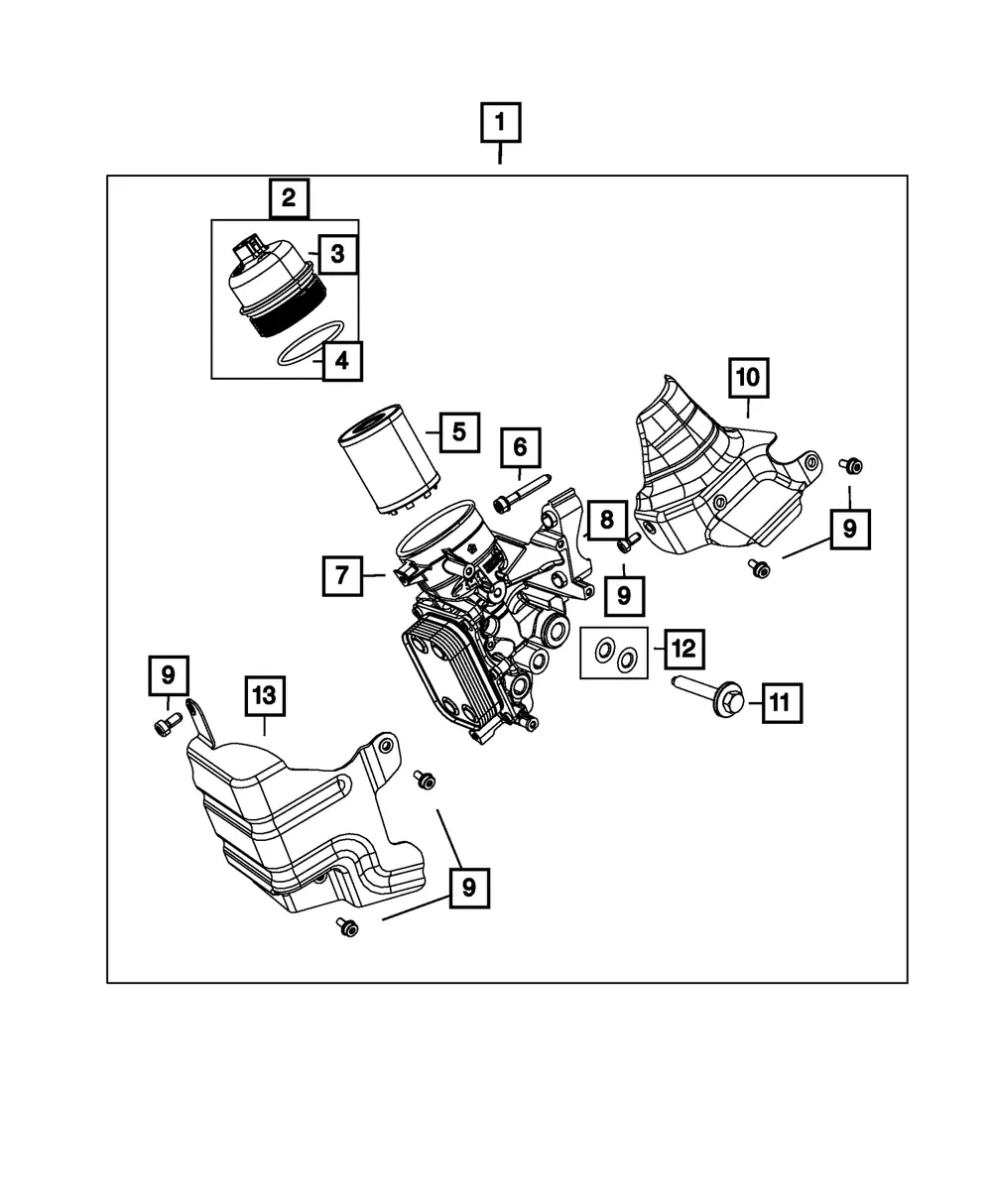 Engine Oil Filter Heat Shield - Mopar (68119597aa)