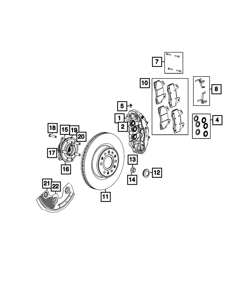 Front Disc Brake Pad Kit - Mopar (68762486AA)