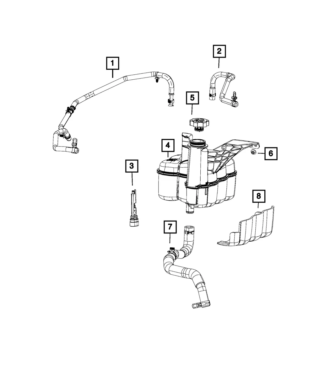 Coolant Recovery Bottle - Mopar (68166475AD) - view 4