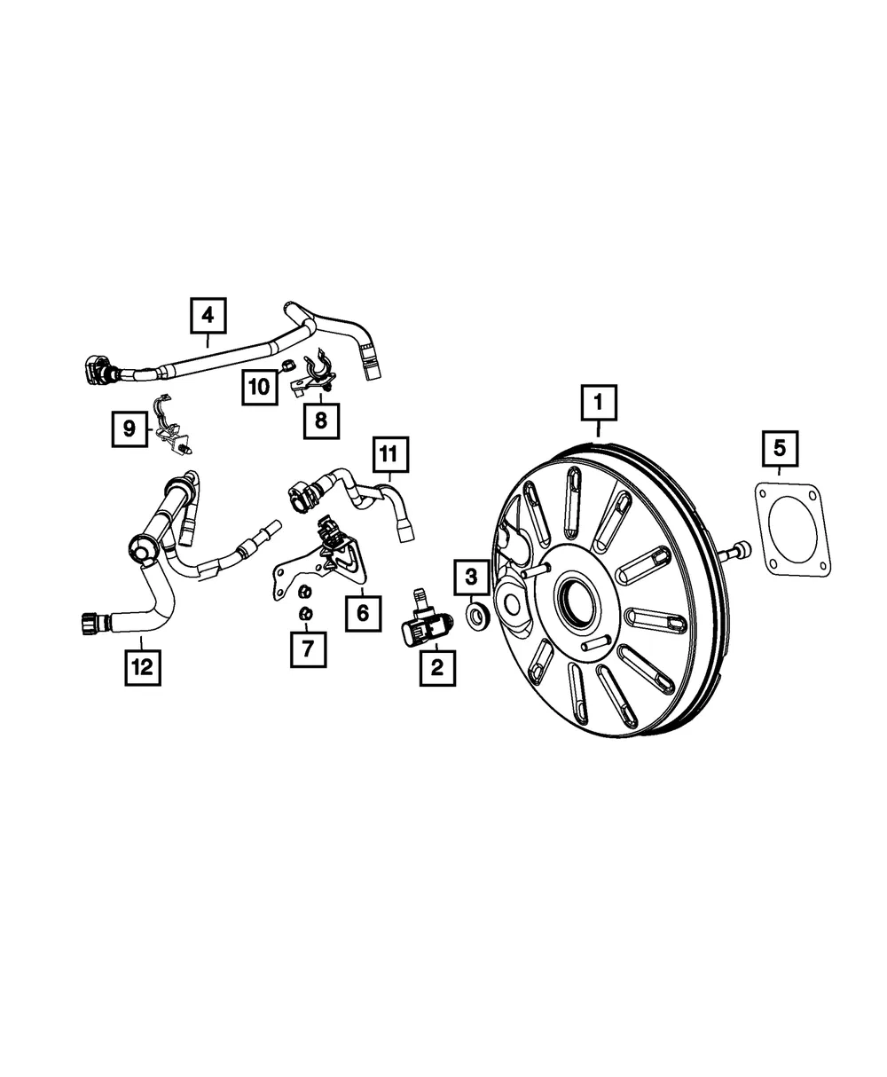 Power Brake Booster - Mopar (68166807ab)