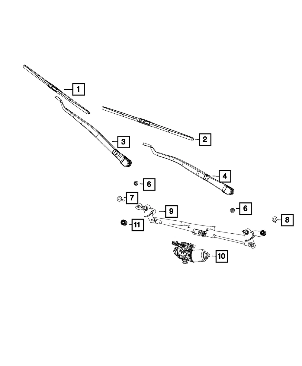 Wiper Pivot And Linkage - Mopar (68301827aa) - view 4