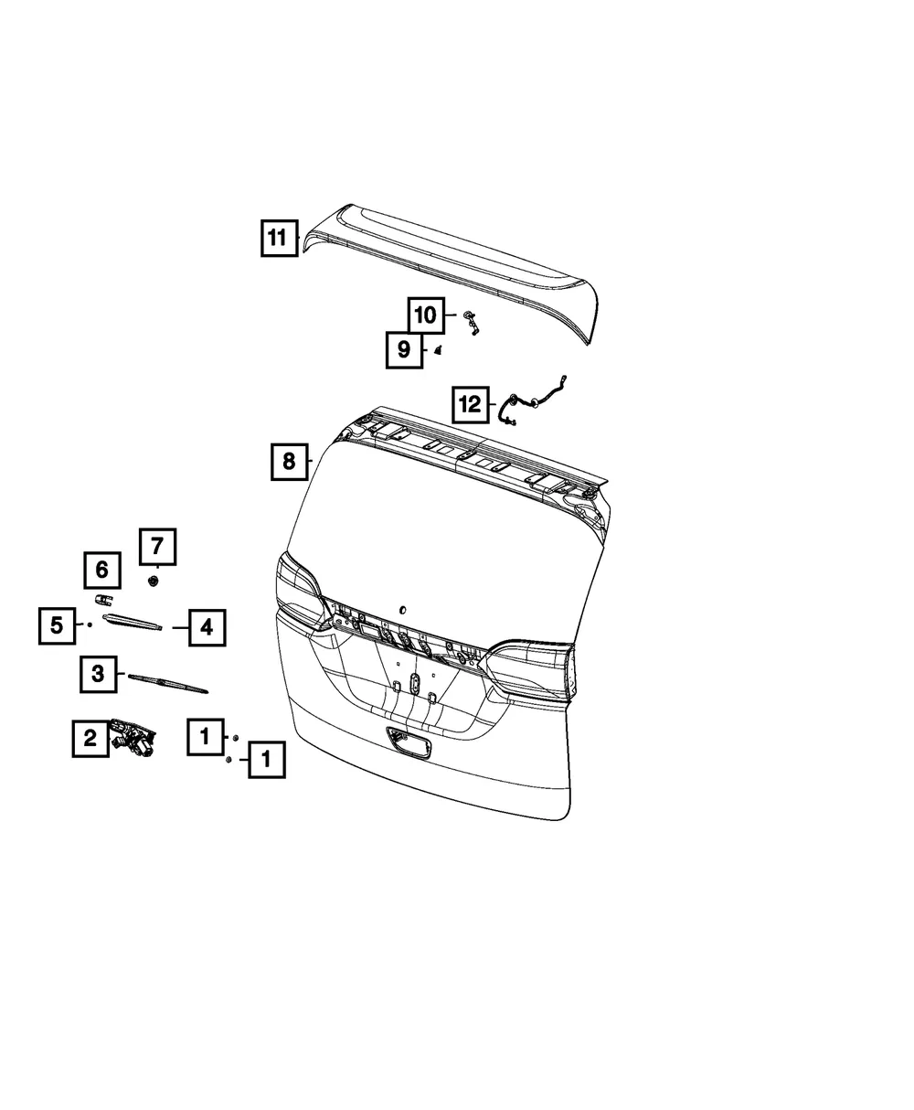 Rear Wiper Blade - Mopar (68197111AA) - view 8
