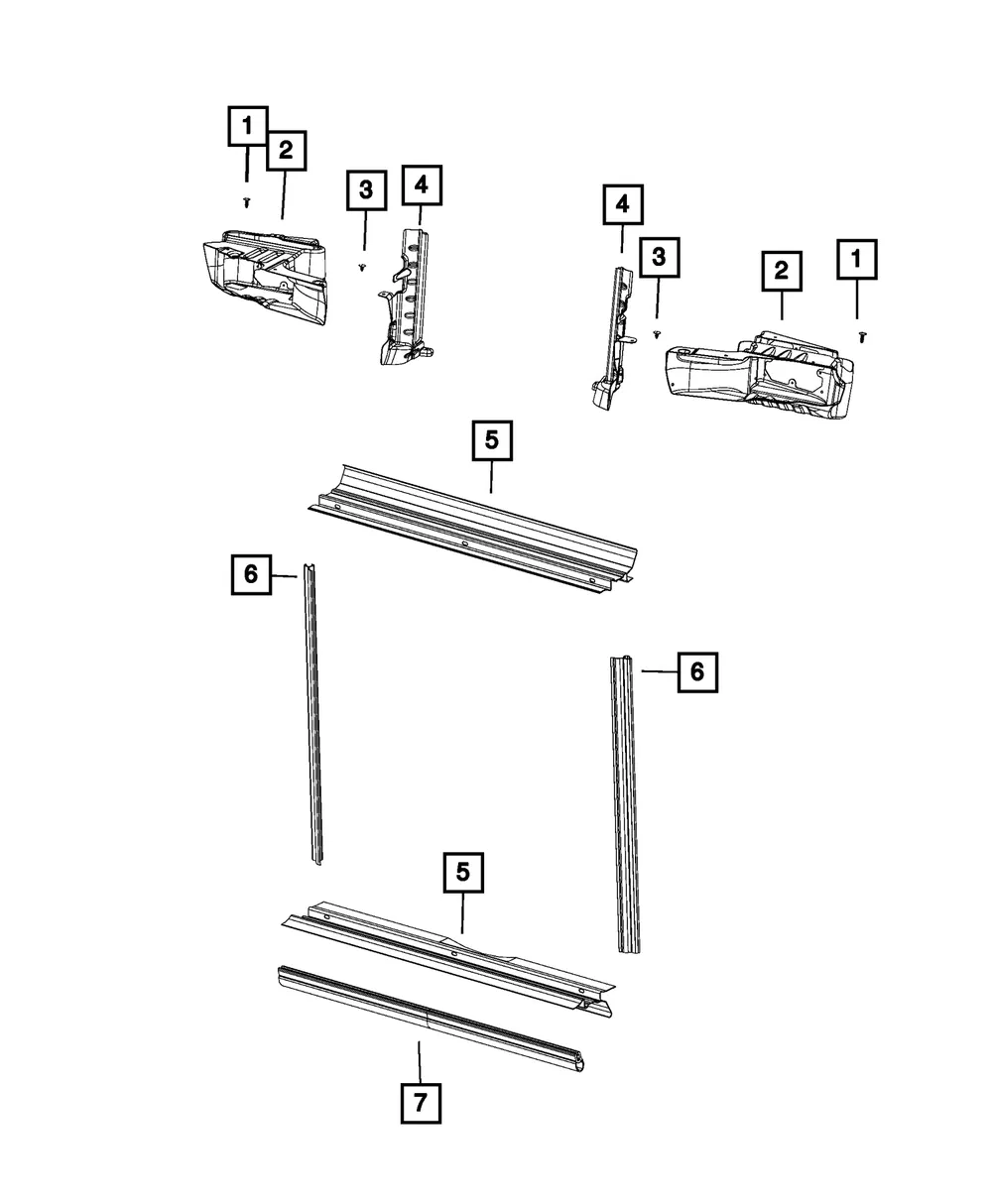 Radiator Side Air Seal, Left - Mopar (68396076aa)