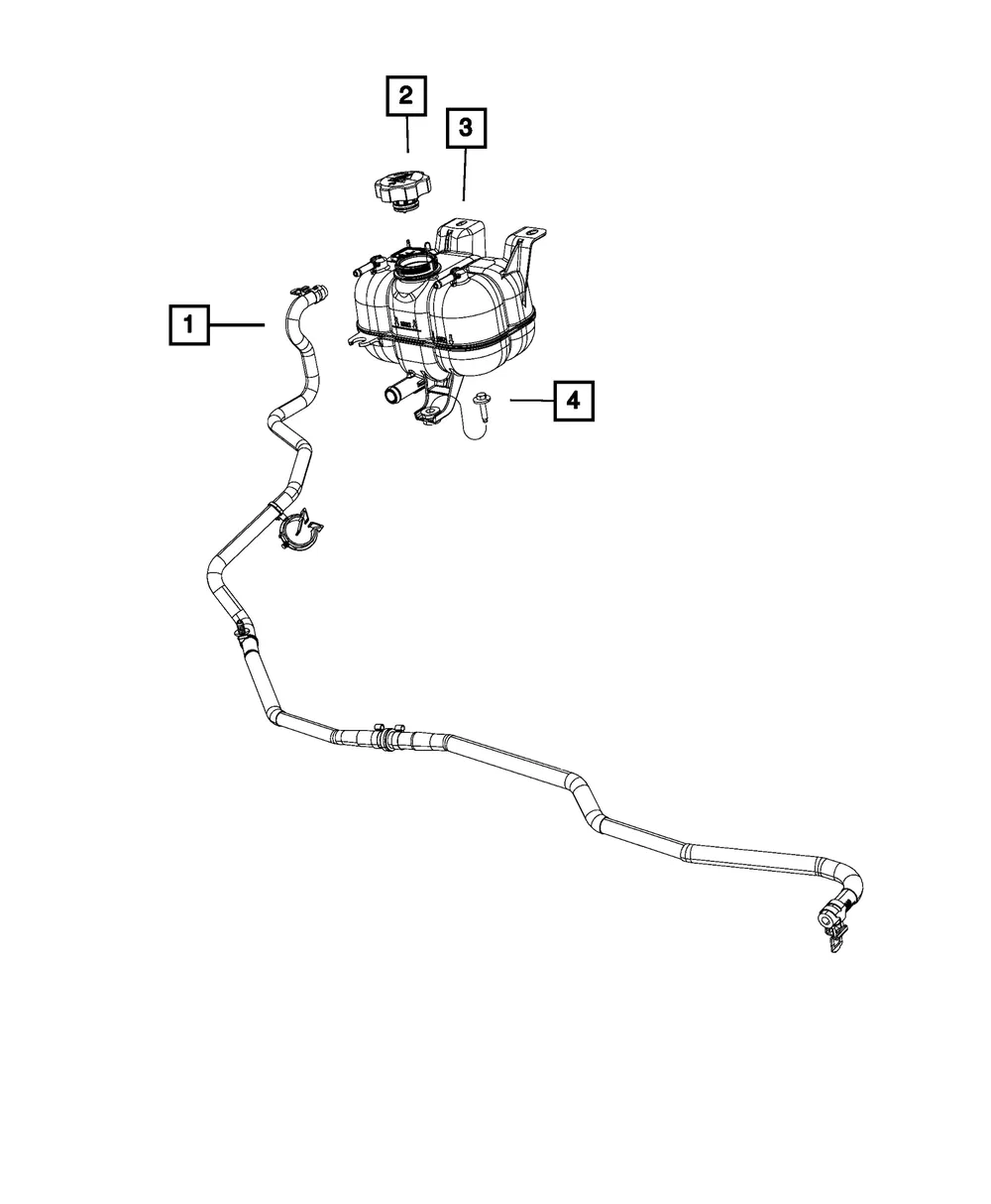 Coolant Bottle To Radiator Hose - Mopar (68480496aa)