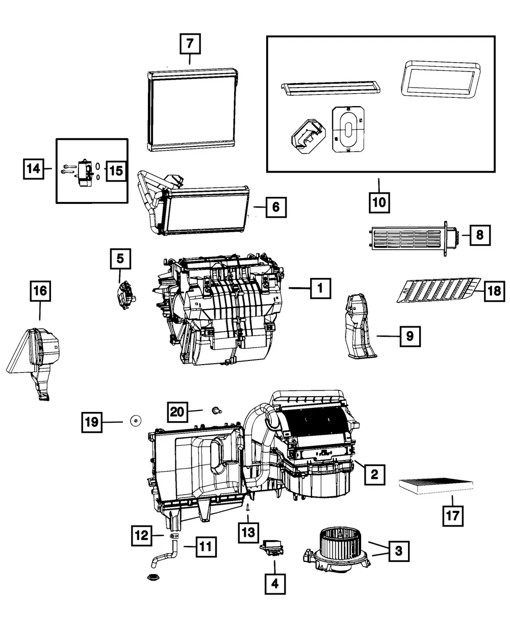 Heater And A/C Drain - Mopar (68232370aa)