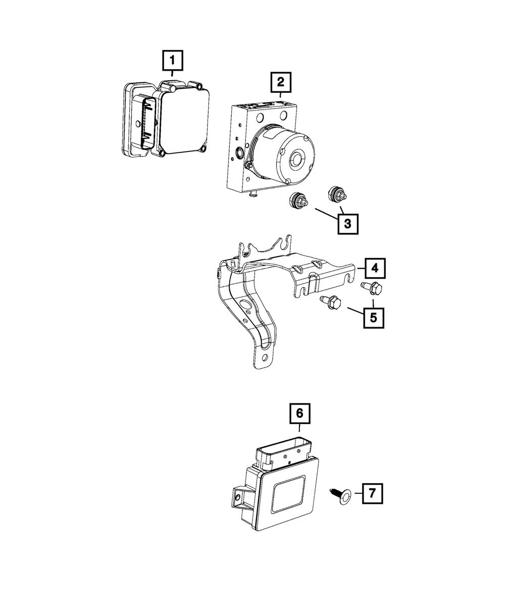 Anti-Lock Brake System Module - Mopar (68234918ab)