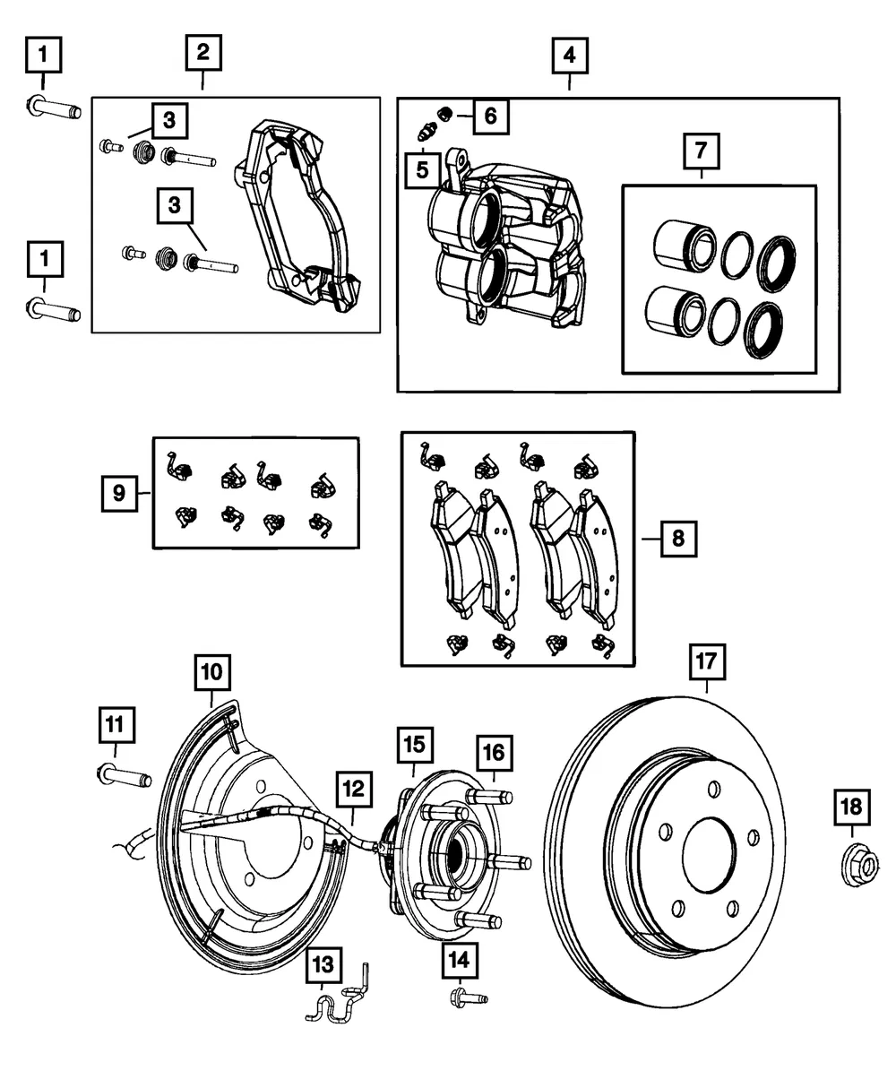 Disc Brake Caliper Assembly, Front Left - Mopar (68548447aa)