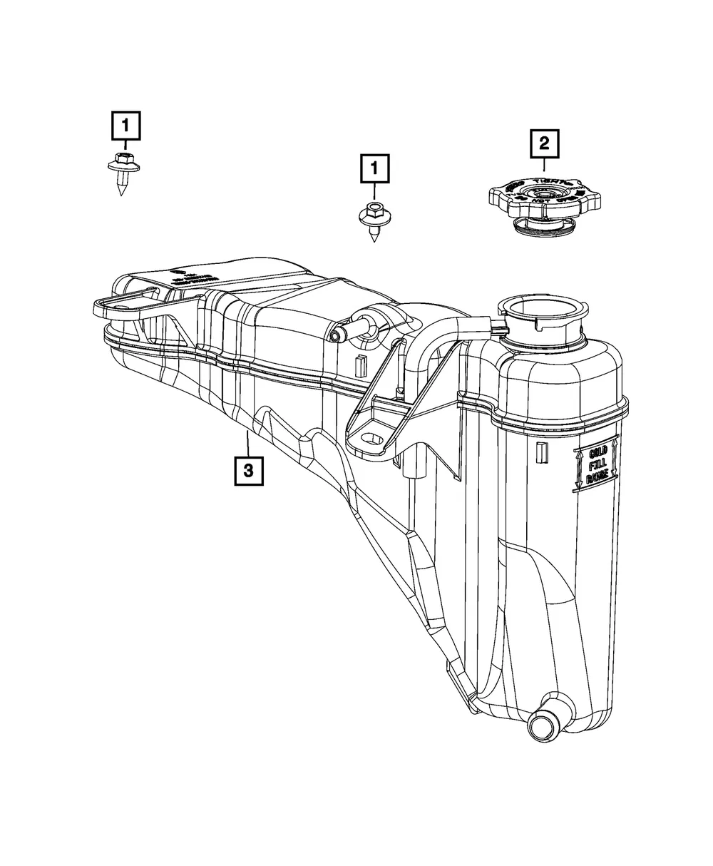 Coolant Recovery Bottle - Mopar (68237637AB) - view 11