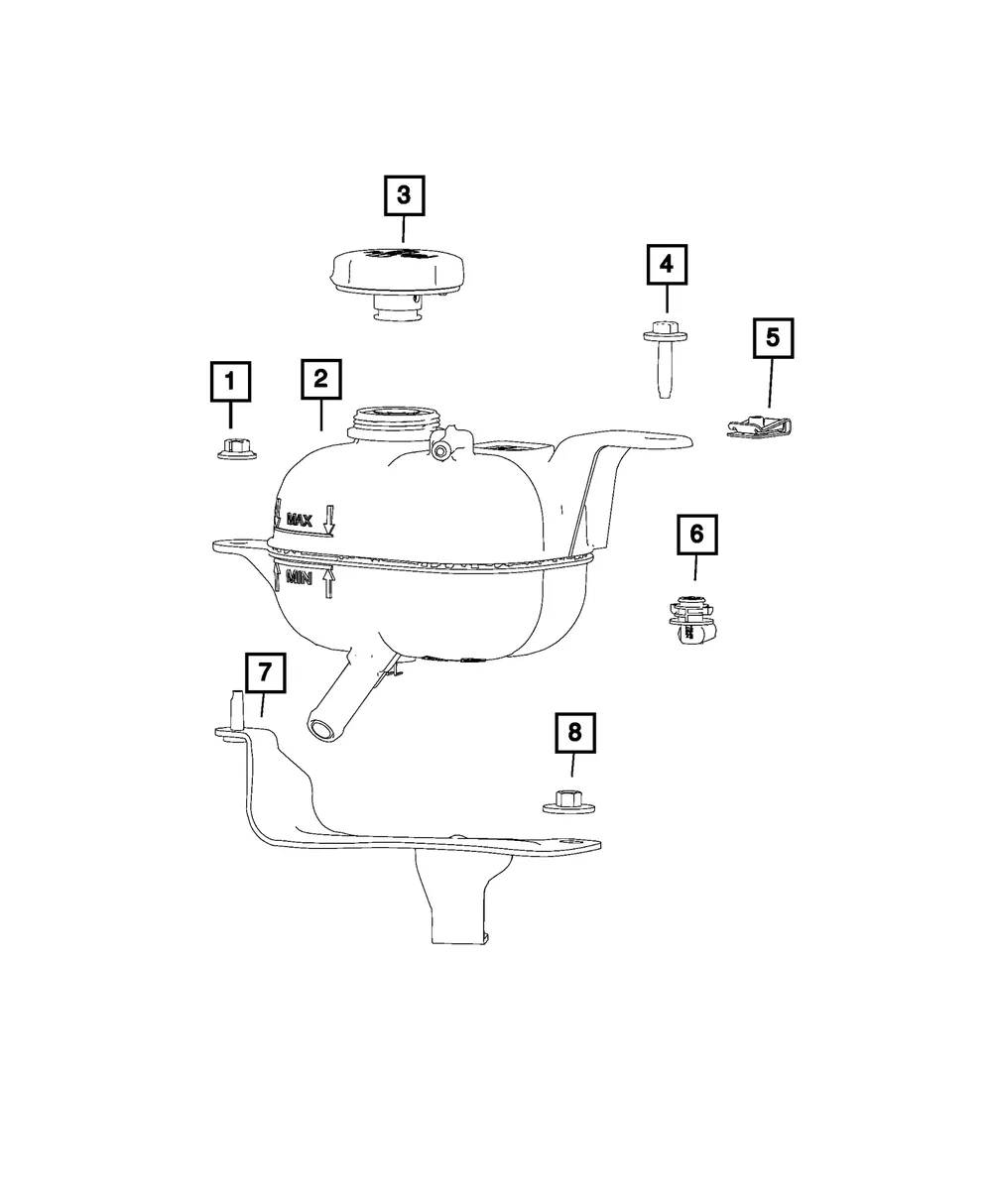 Coolant Reservoir - Mopar (68237842AD) - view 6