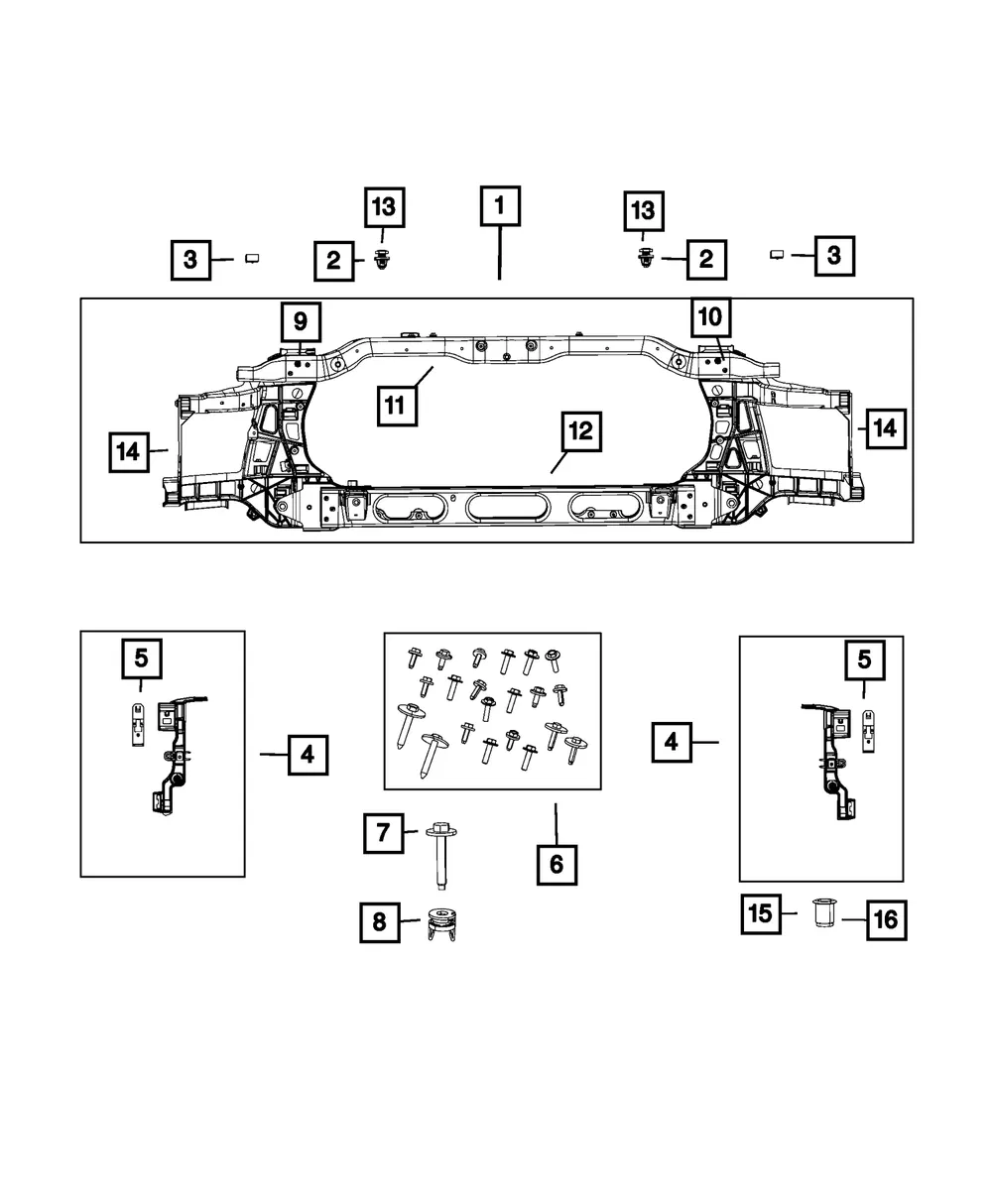 Radiator Closure Panel - Mopar (68239145AA) - view 9