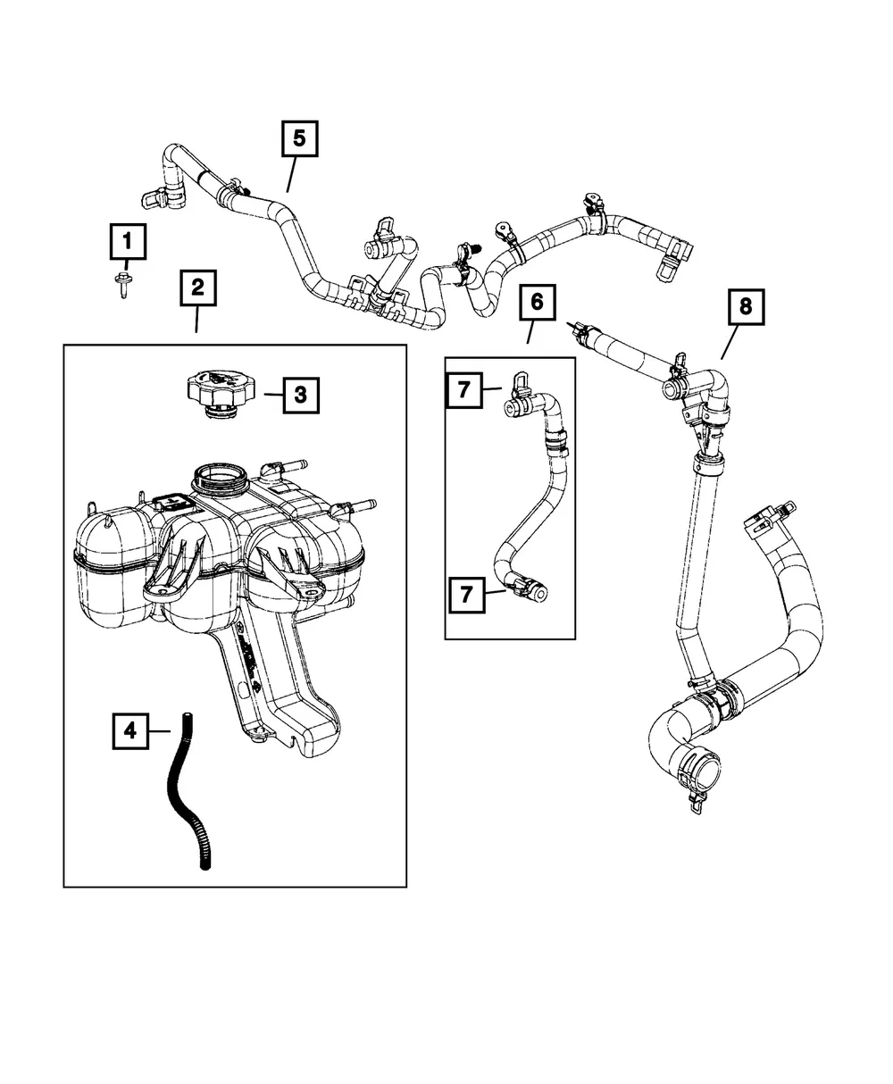 Coolant Recovery Bottle - Mopar (68244088AA) - view 5
