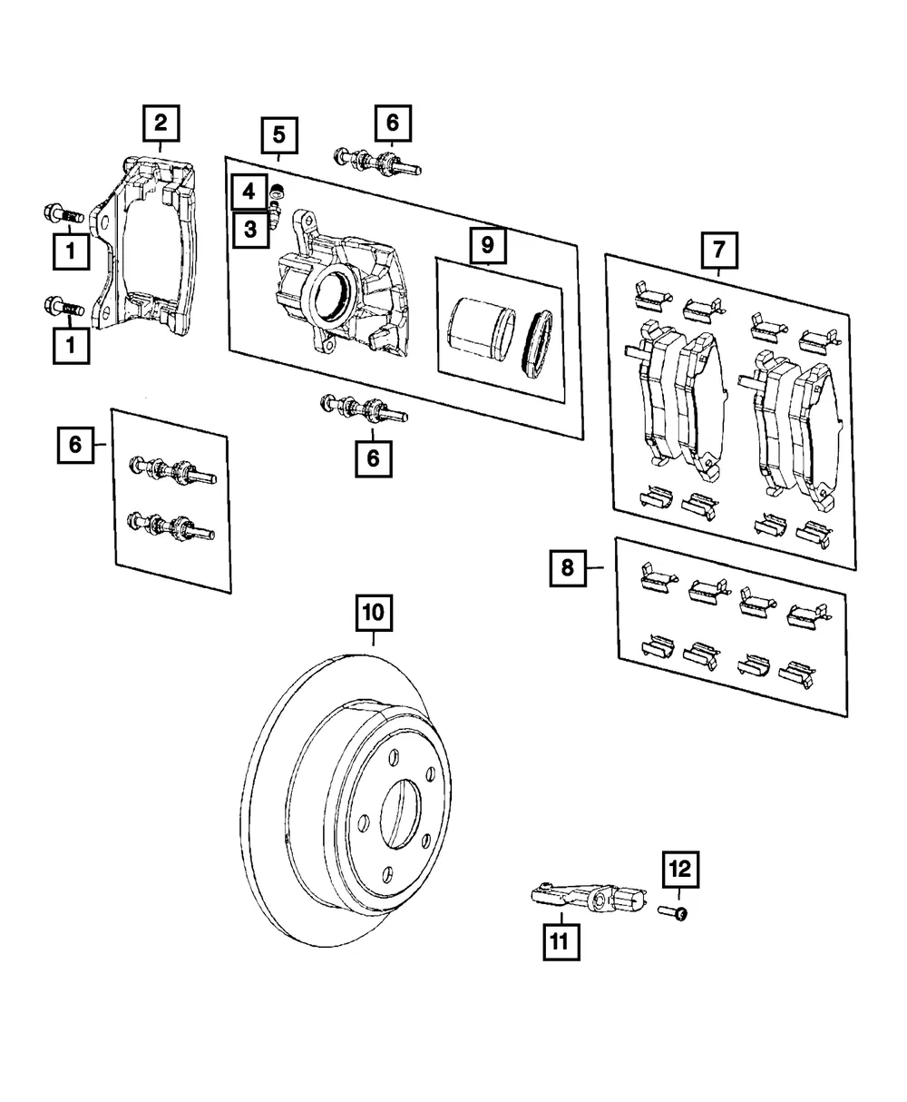 Rear Disc Brake Pad Kit - Mopar (68386838ad) - view 11