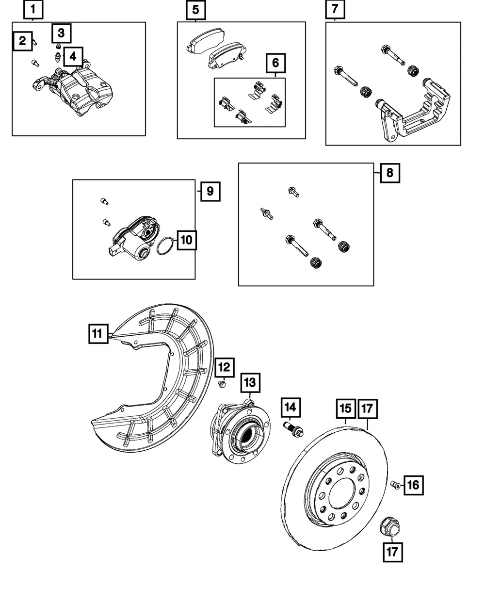 Disc Brake Caliper - Mopar (68519248aa)