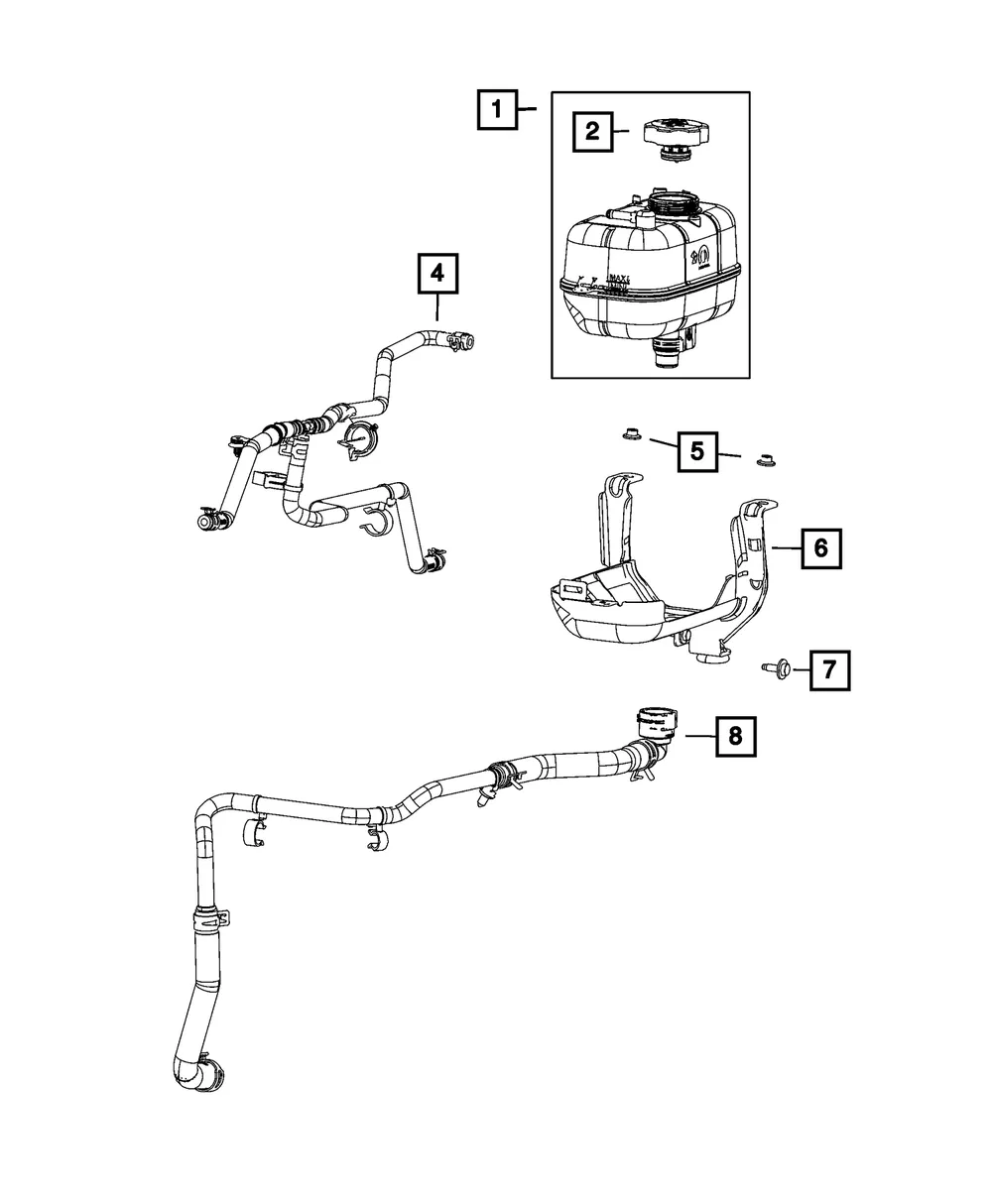 Coolant Recovery Bottle - Mopar (68283565AB) - view 6