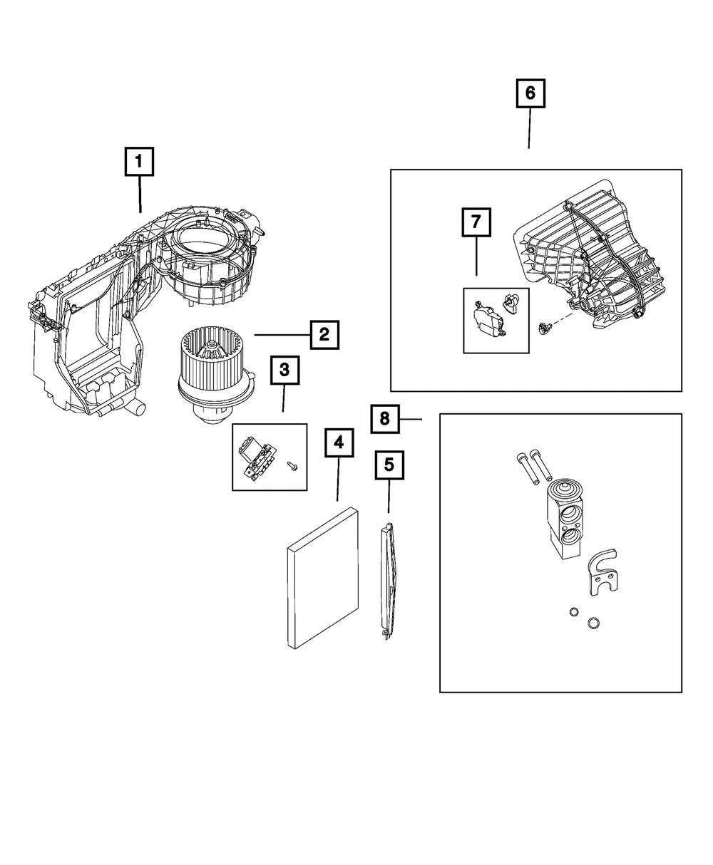A/C And Heater Housing - Mopar (68292705aa)