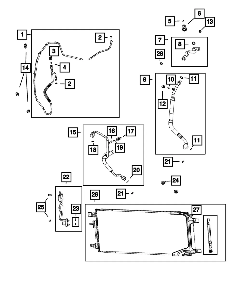 Air Conditioning Condenser - Mopar (68593863AA)