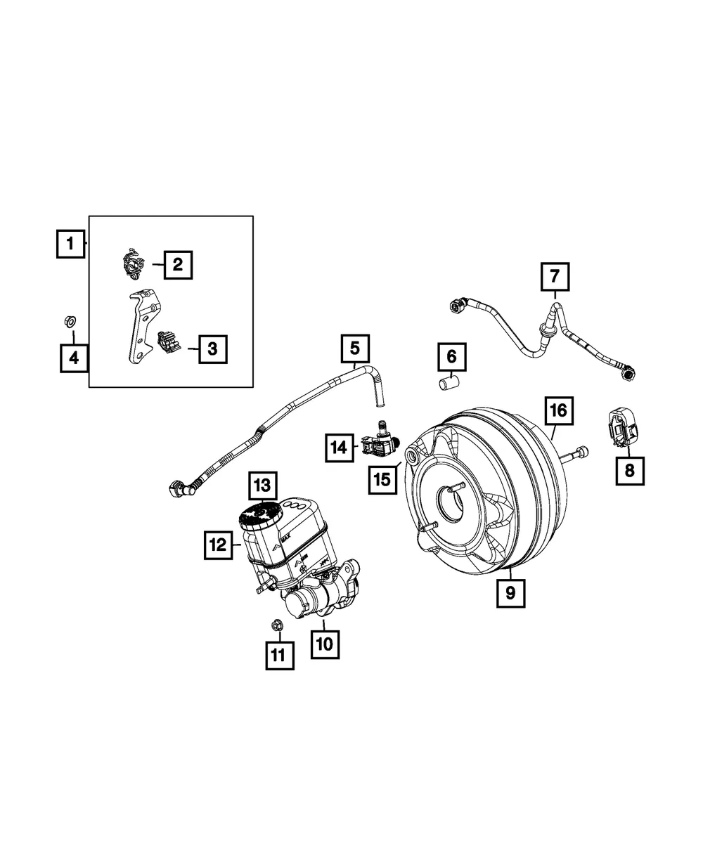 Power Brake Booster - Mopar (68386870ab)