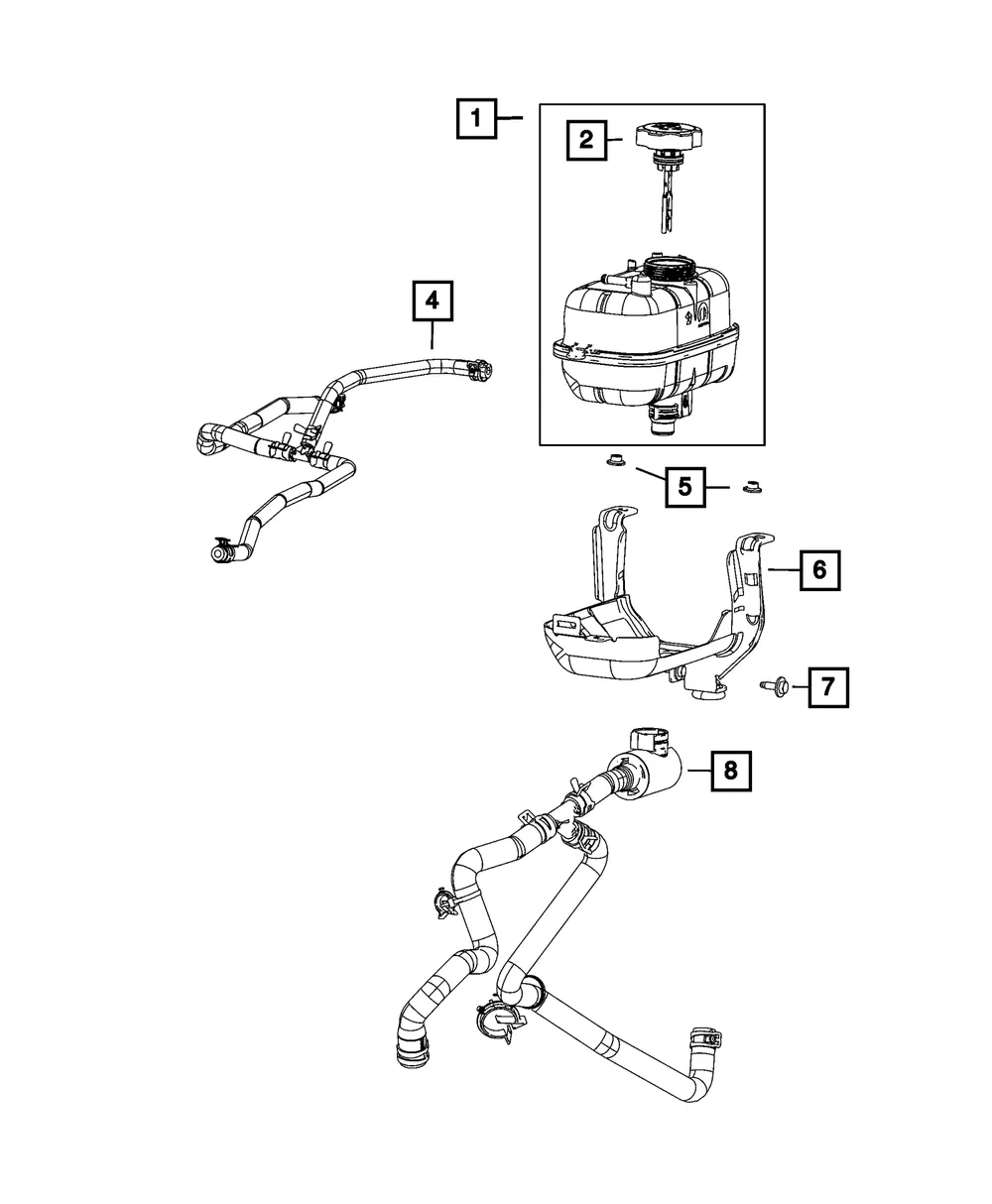 Coolant Recovery Bottle - Mopar (68364312ac) - view 4