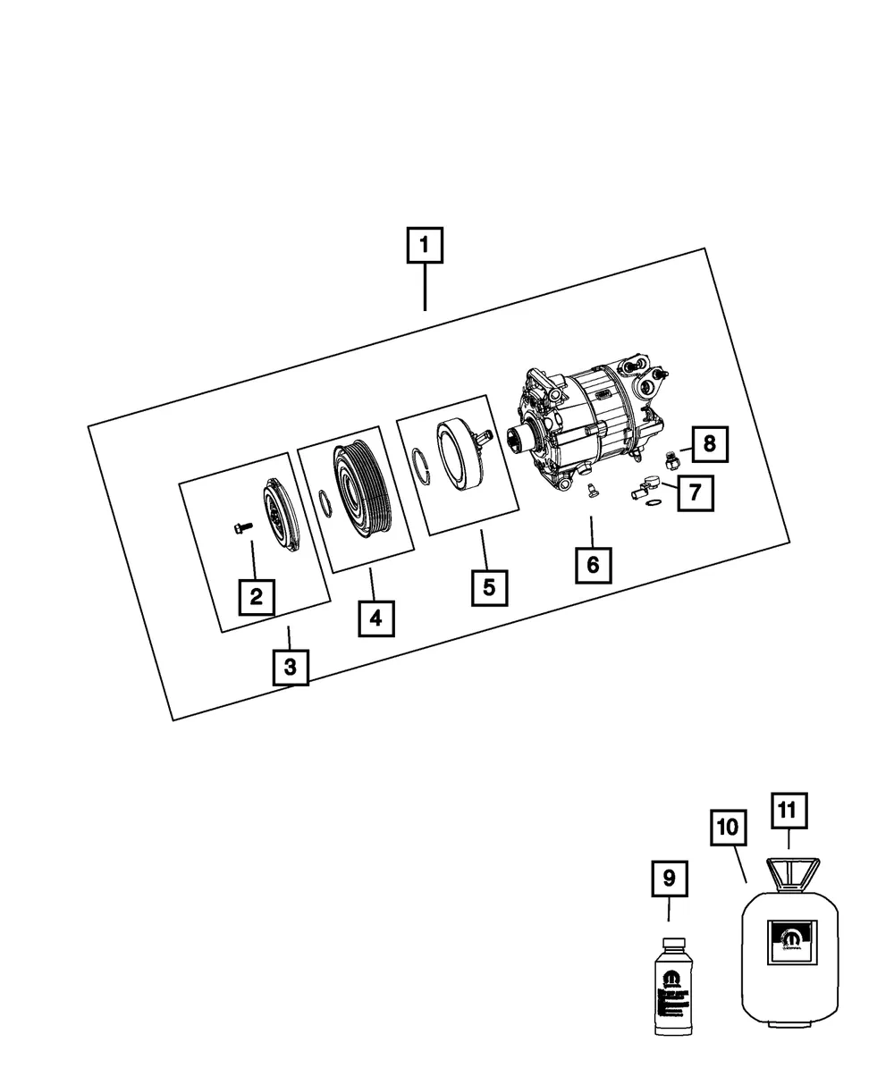 Air Conditioning Compressor - Mopar (68382275ac)