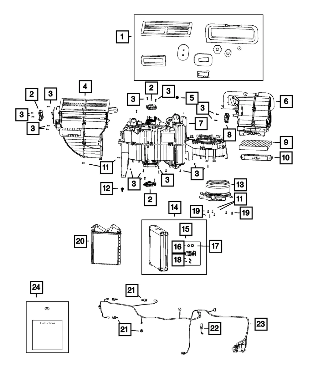 Air Conditioning Evaporator - Mopar (68580492aa)