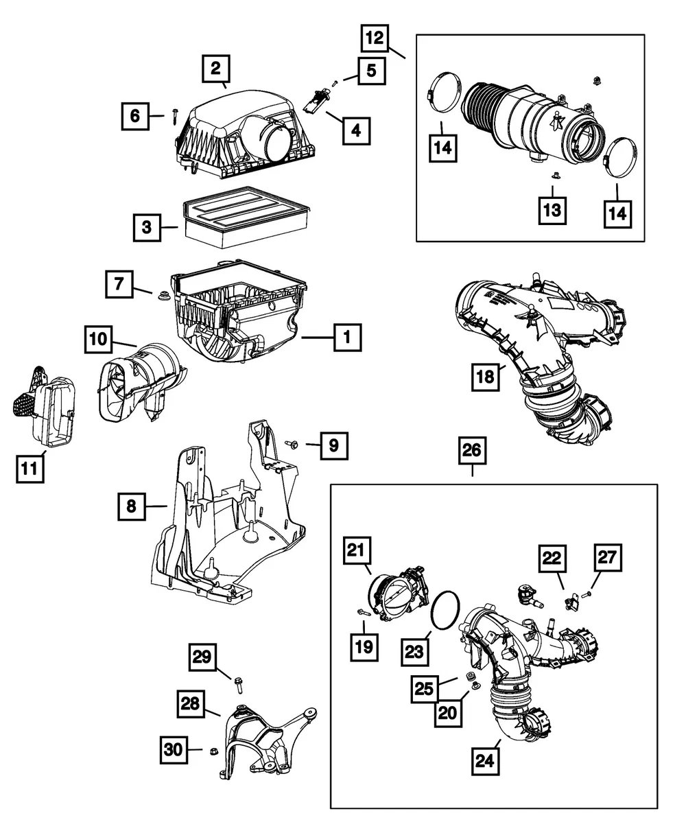 Air Cleaner Bracket - Mopar (68405357ad)
