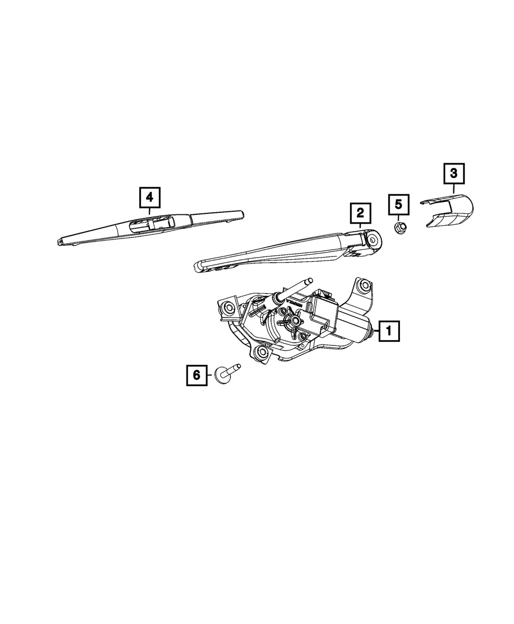Rear Wiper Blade - Mopar (68413529AA)