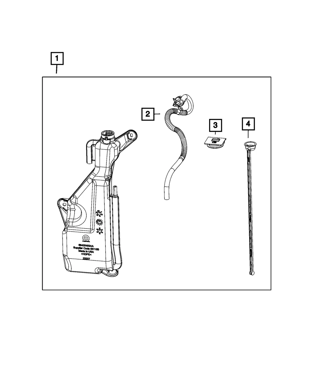 Coolant Reservoir - Mopar (68425453ab) - view 2