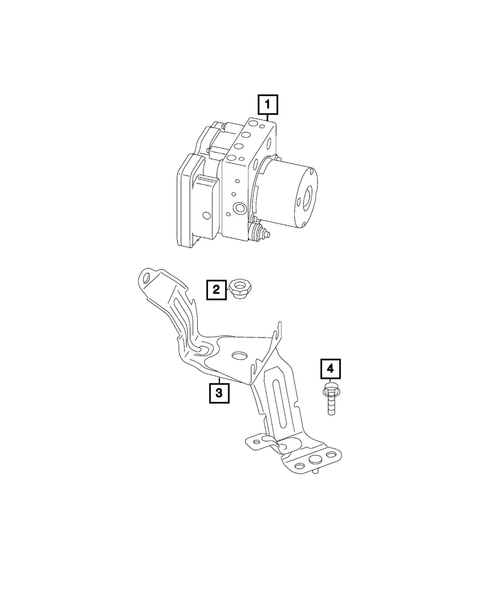Anti-Lock Brake Control Unit - Mopar (68442080aa)
