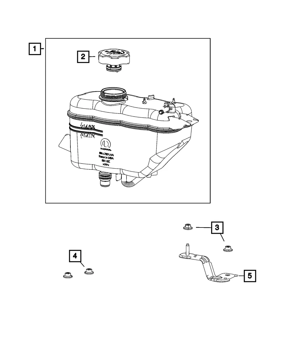 Coolant Recovery Bottle - Mopar (68447874ab) - view 3