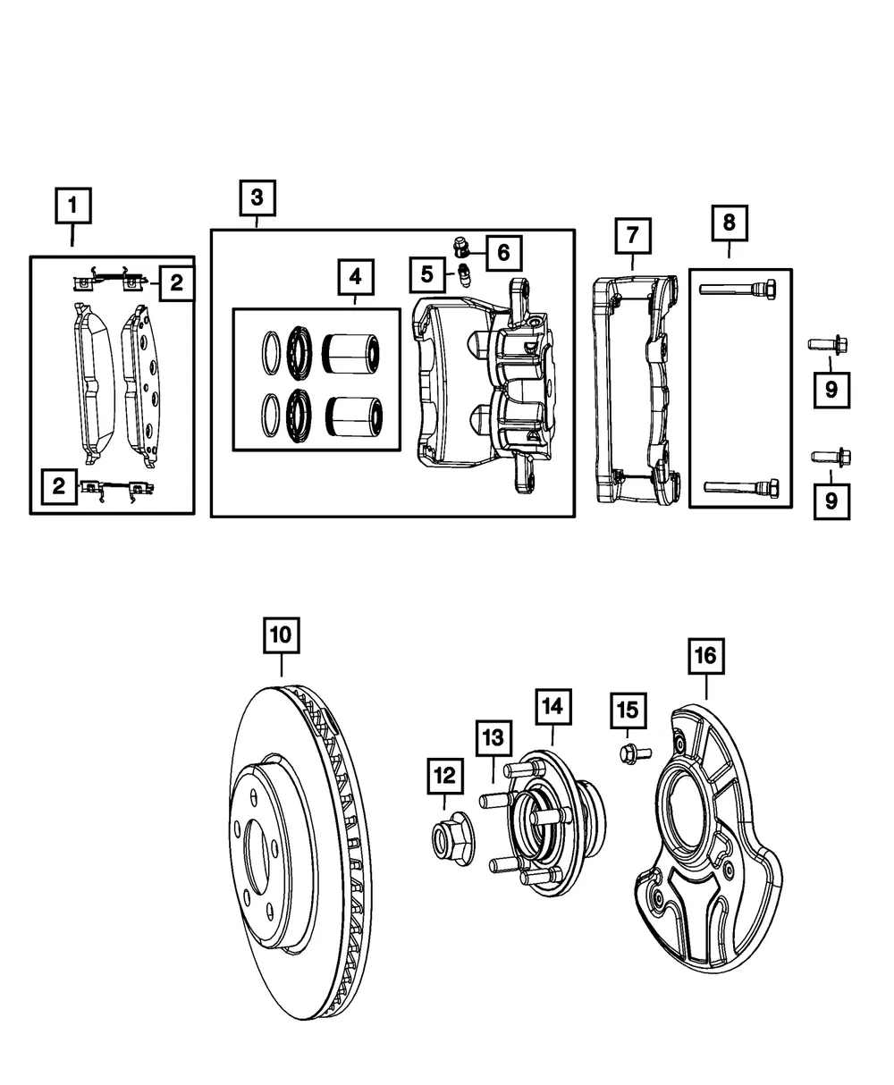 Front Disc Brake Pad Kit - Mopar (68525329ac) - view 6