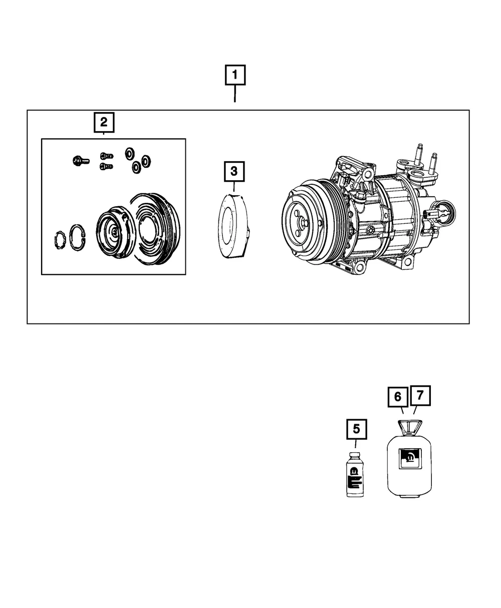 Air Conditioning Compressor - Mopar (68481137ac) - view 4