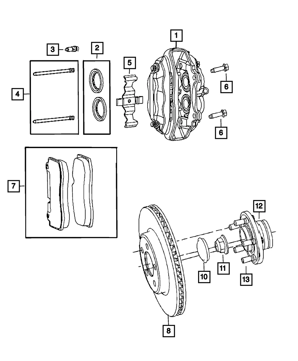 Disc Brake Caliper - Mopar (68496985aa)