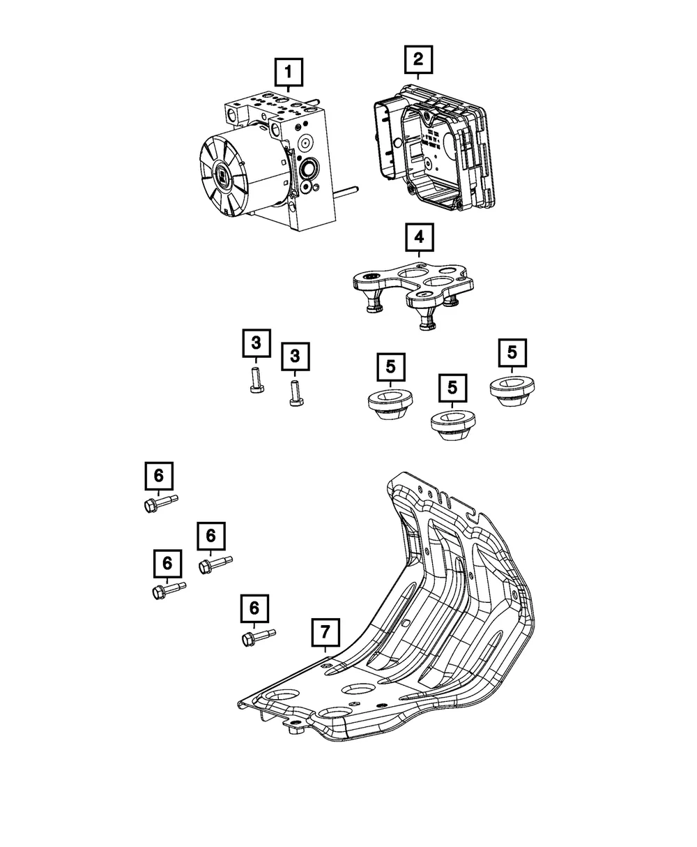 Anti-Lock Brake System Module - Mopar (68537839ac)