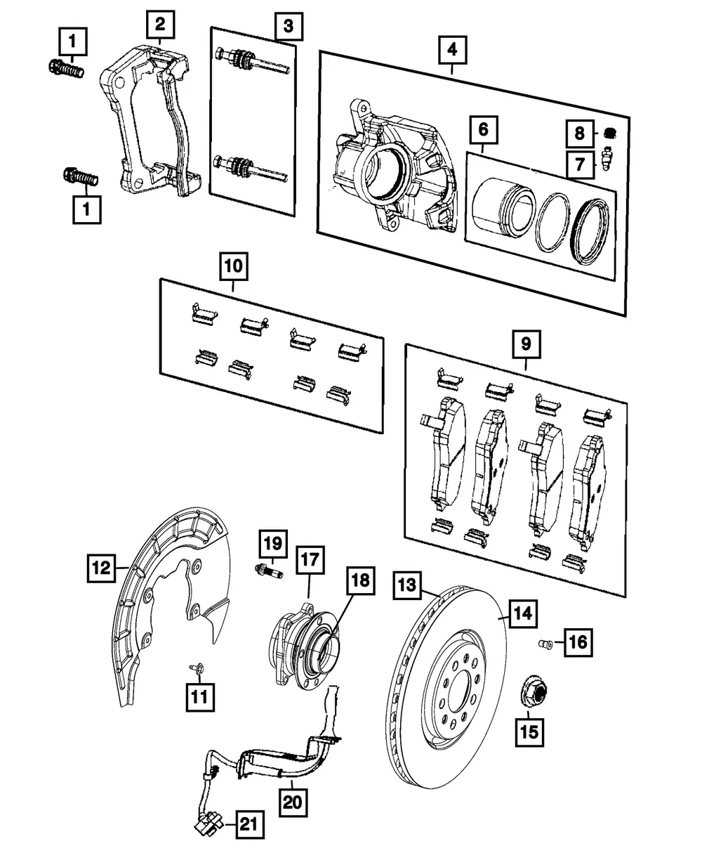 Disc Brake Caliper Adapter - Mopar (68678536AA)