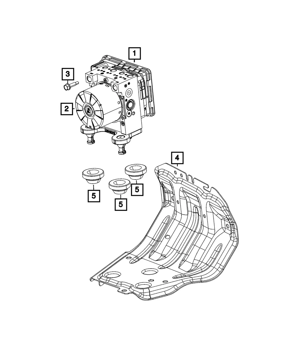 Anti-Lock Brake System Module - Mopar (68569630aa)