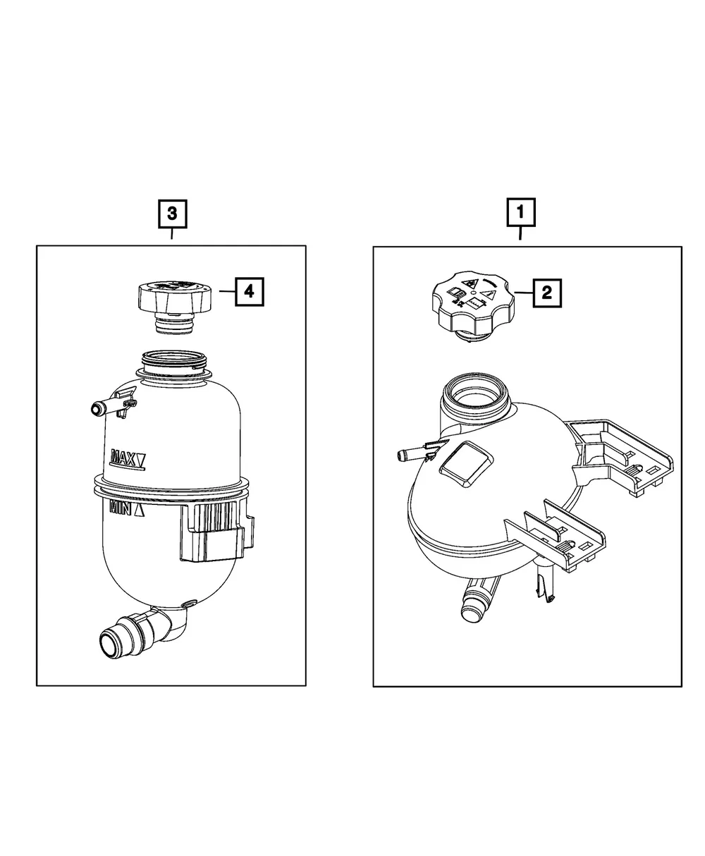 Coolant Recovery Bottle - Mopar (68607145aa)