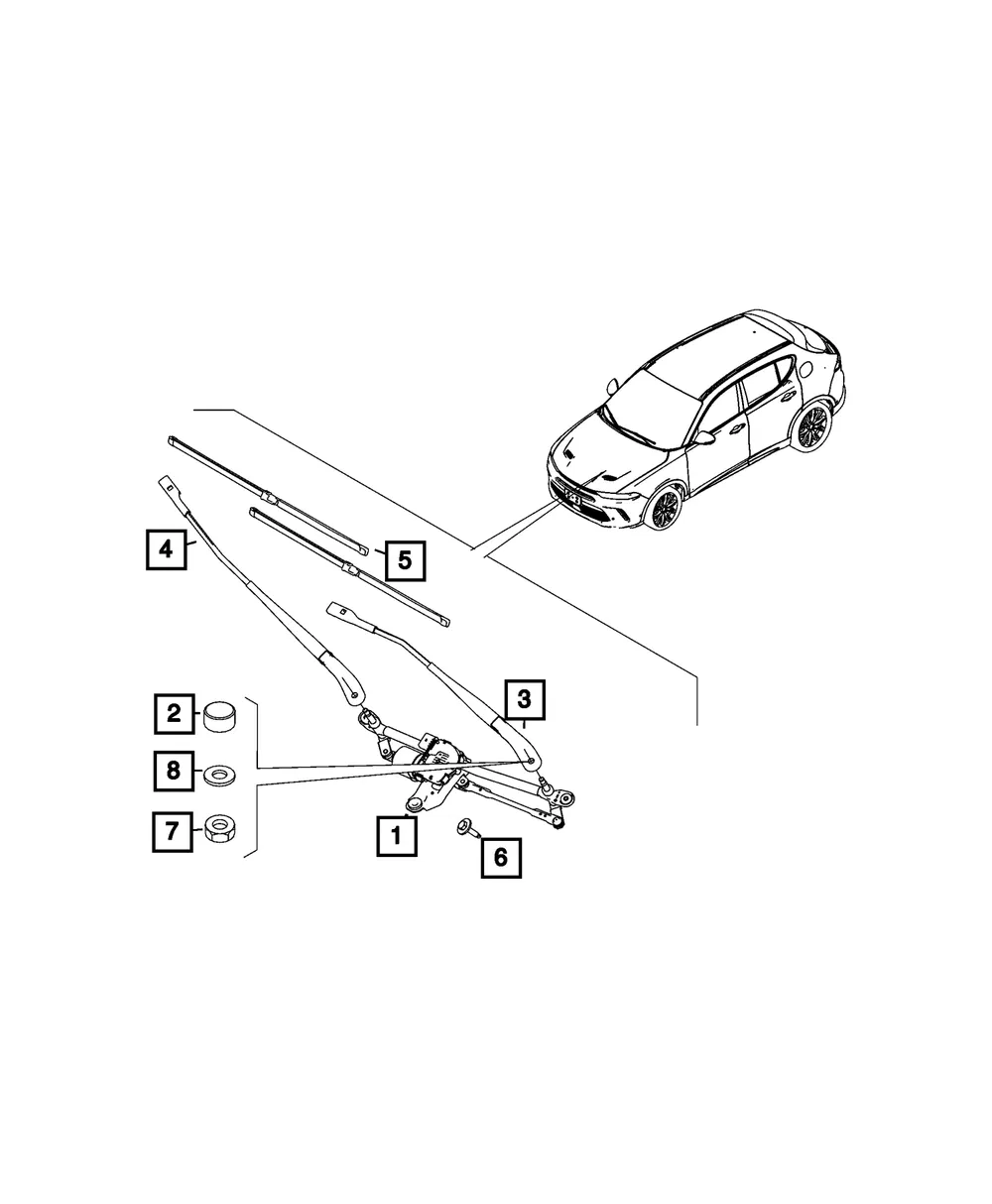 Front Wiper Blade Package - Mopar (68606998AA)
