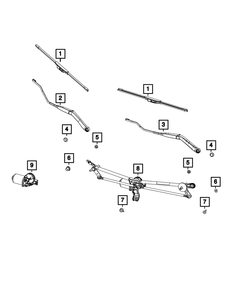 Front Wiper Blade - Mopar (68627417AA)