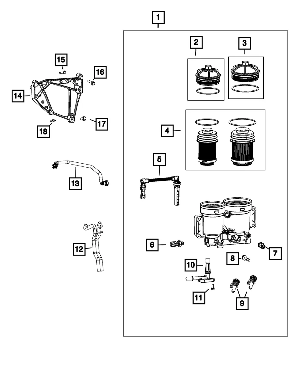 Fuel Heater Element - Mopar (68677807AA)