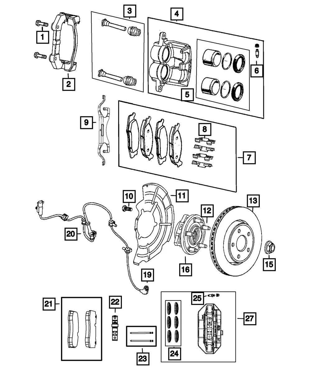 Front Disc Brake Pad Kit - Mopar (68531142aa) - view 4