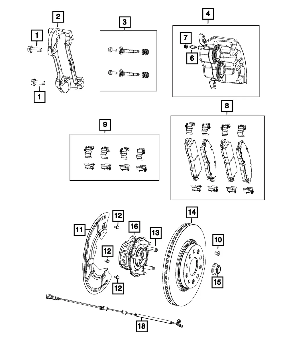 Disc Brake Caliper Assembly, Left - Mopar (68384497ab) - view 5
