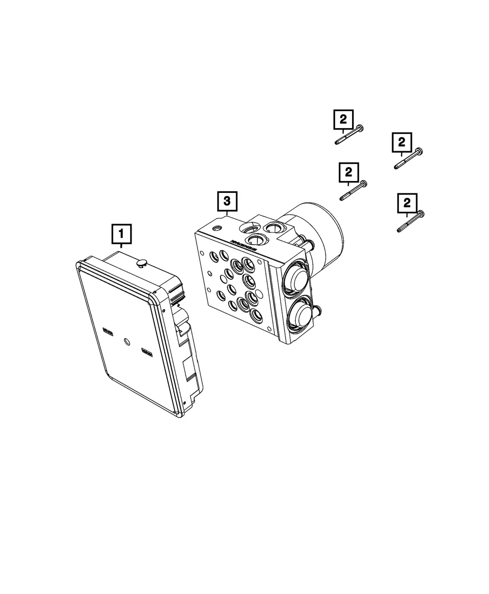 Anti-Lock Brake System Hydraulic Control Unit - Mopar (68721933AA) - view 3