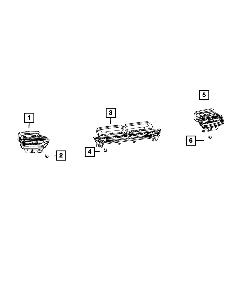 Air Conditioning & Heater Outlet - Mopar (7RT631X8AA)
